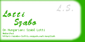 lotti szabo business card